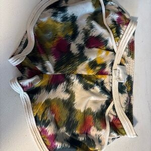 Aryn K Multicolor Patterned Shorts side zip